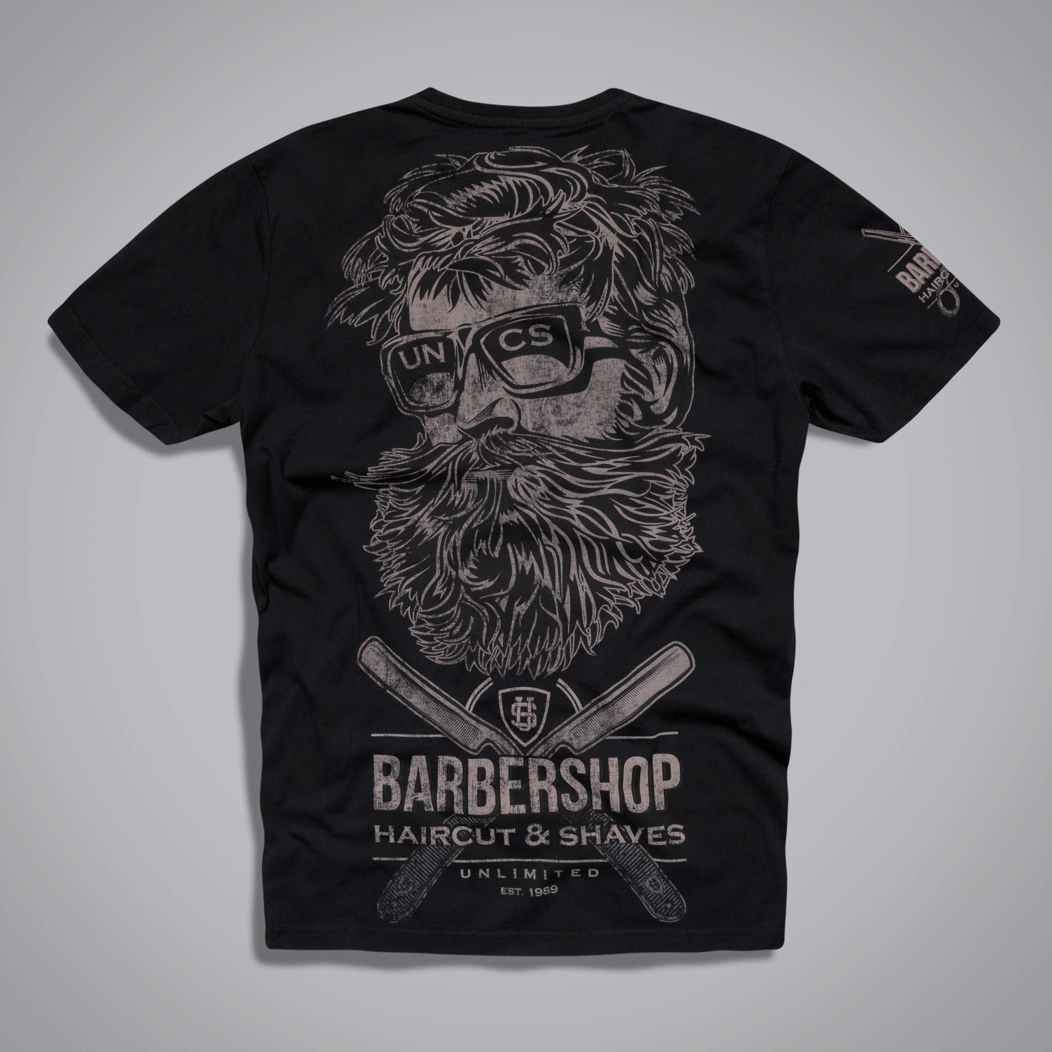 Футболка Uncle Sam Barbershop 19Z121 (белая)