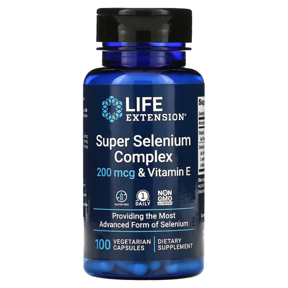 Super Selenium Complex 200 mcg & Vitamin E 100 (veg.caps)