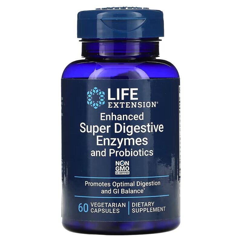 Enhanced Super Digestive Enzymes with Probiotics (60 caps)