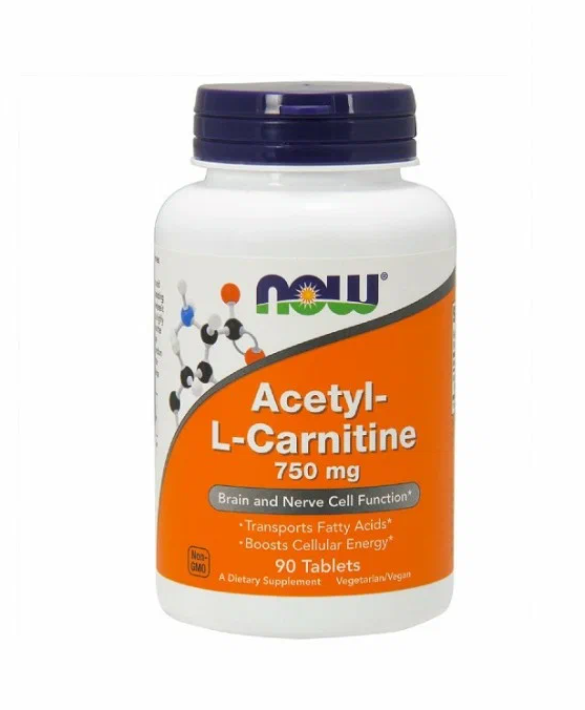 Now Acetyl l-carnitine 750 mg (90 таб)