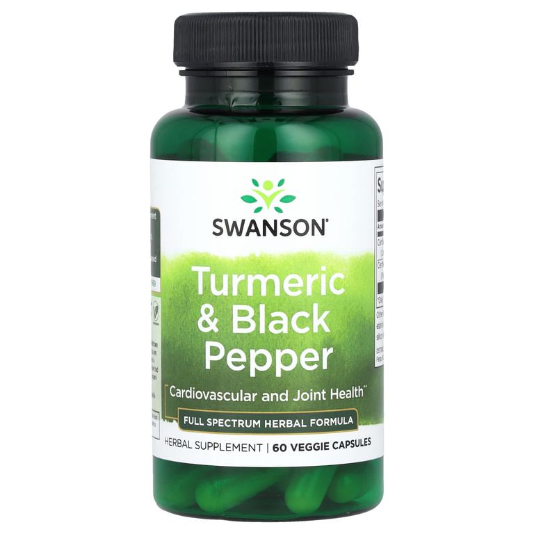 Swanson Turmeric & Black Pepper (60 капс)