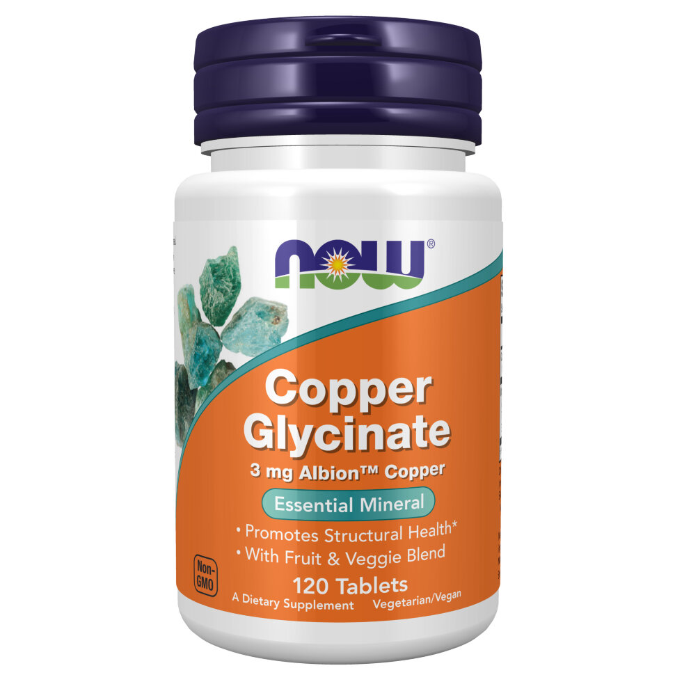 now copper glycinate NOW Copper Glycinate 3 мг (120 таб)