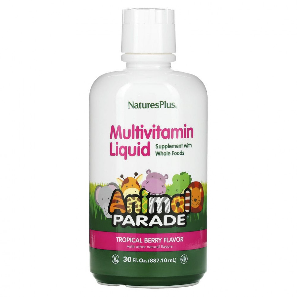 NaturesPlus Animal Parade Multivitamin Liquid 887.10 мл (ягода)