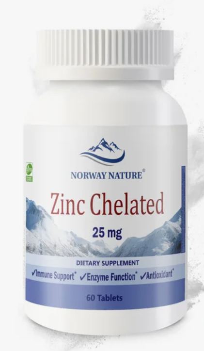 Norway Nature Zinc Chelated 25 mg (60 таб)