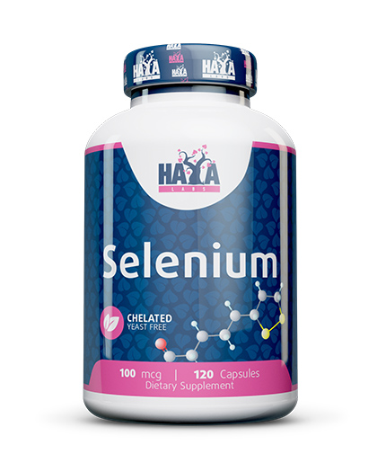 haya labs selenium.jpg Chelated Selenium Yeast free 100 мкг (120 капс.)