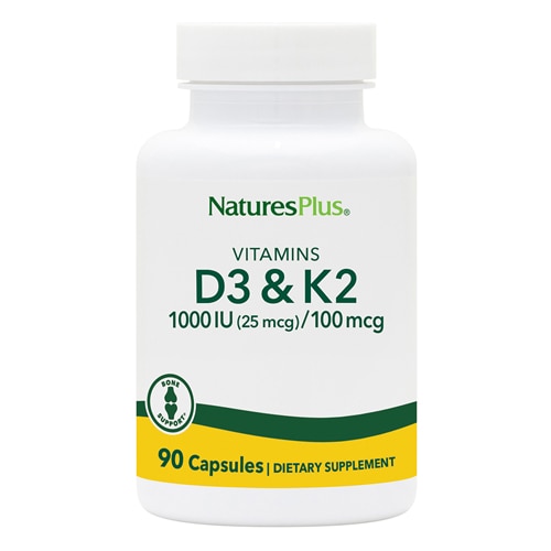Natures Plus Vitamins D3&K2 (90 таб)