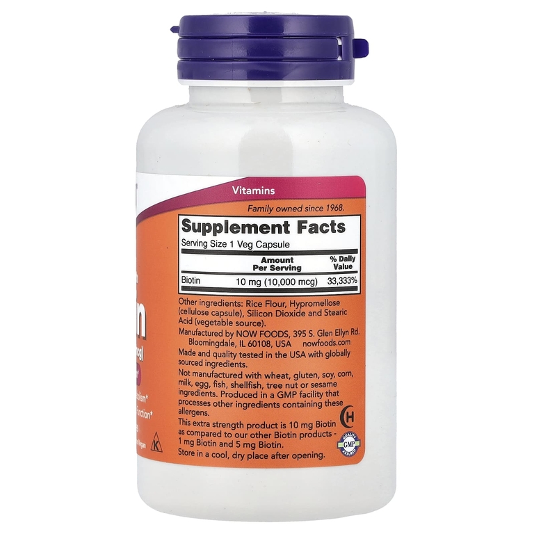 NOW Biotin 10.000 mcg (120 капс)