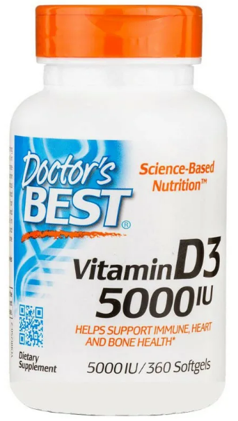 Doctor's Best Vitamin D3 5000 IU (360 гел. капс)
