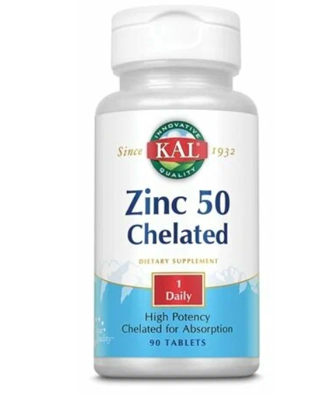5fc80e92985566916eab23dcbaa15bb1.png KAL Zinc Chelated 50mg (90 таб)