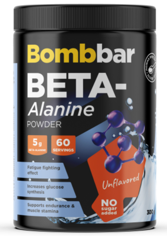 6b0b460b14a6138cbb01fe31b41f20fa.png Bombbar Beta-Alanine (300 гр)