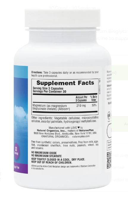 Natures Plus KalmAssure Magnesium Bisglycinate (90 капс)