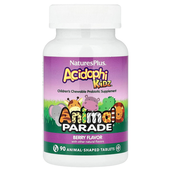 Nature's Plus Animal Parade AcidophiKidz Chewable (90 жев. таб.)