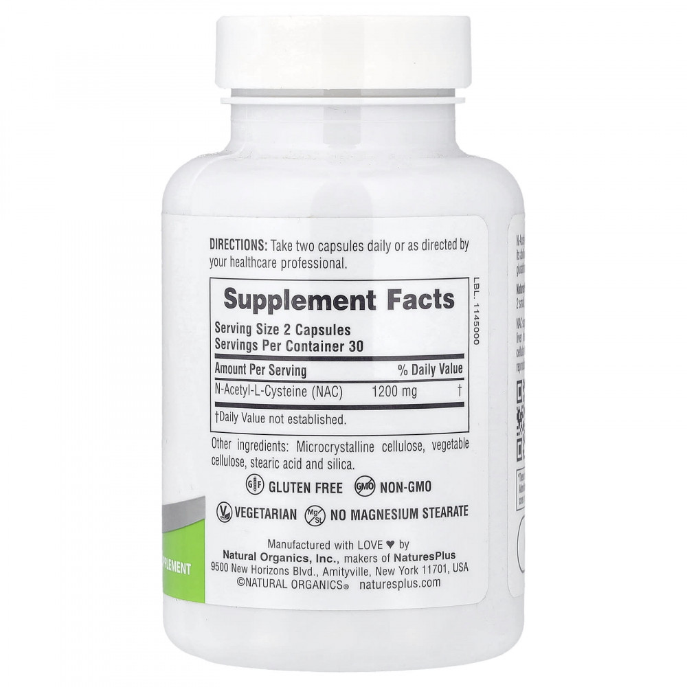 NaturesPlus Pro Nac 1200 mg (60 капс)