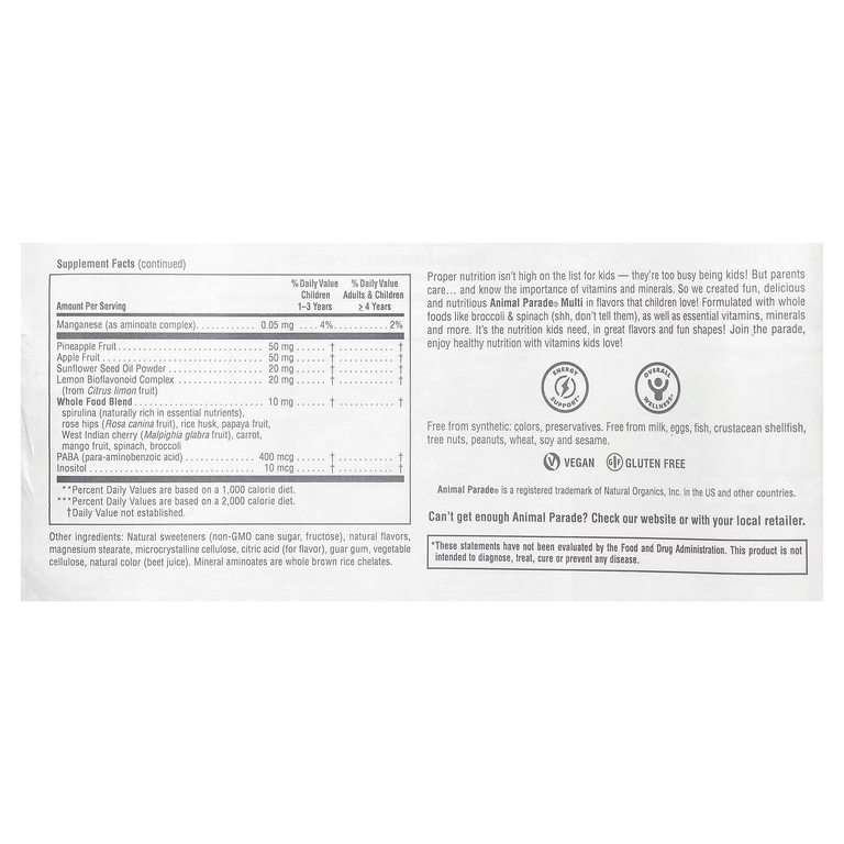 Nature's Plus Animal Parade Multivitamin KIDZ (90 жев.таб)