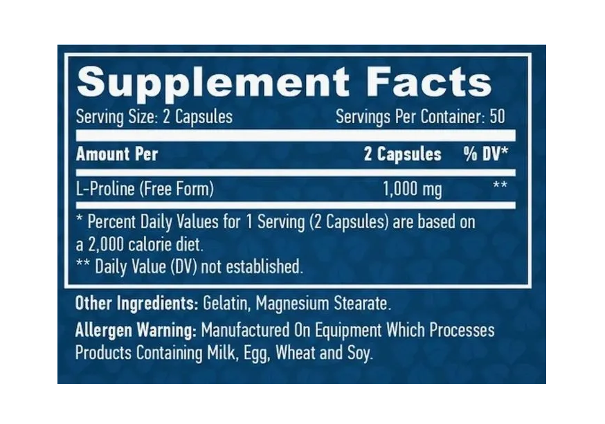 Haya Labs L-Proline 1000 mg (100 капс)
