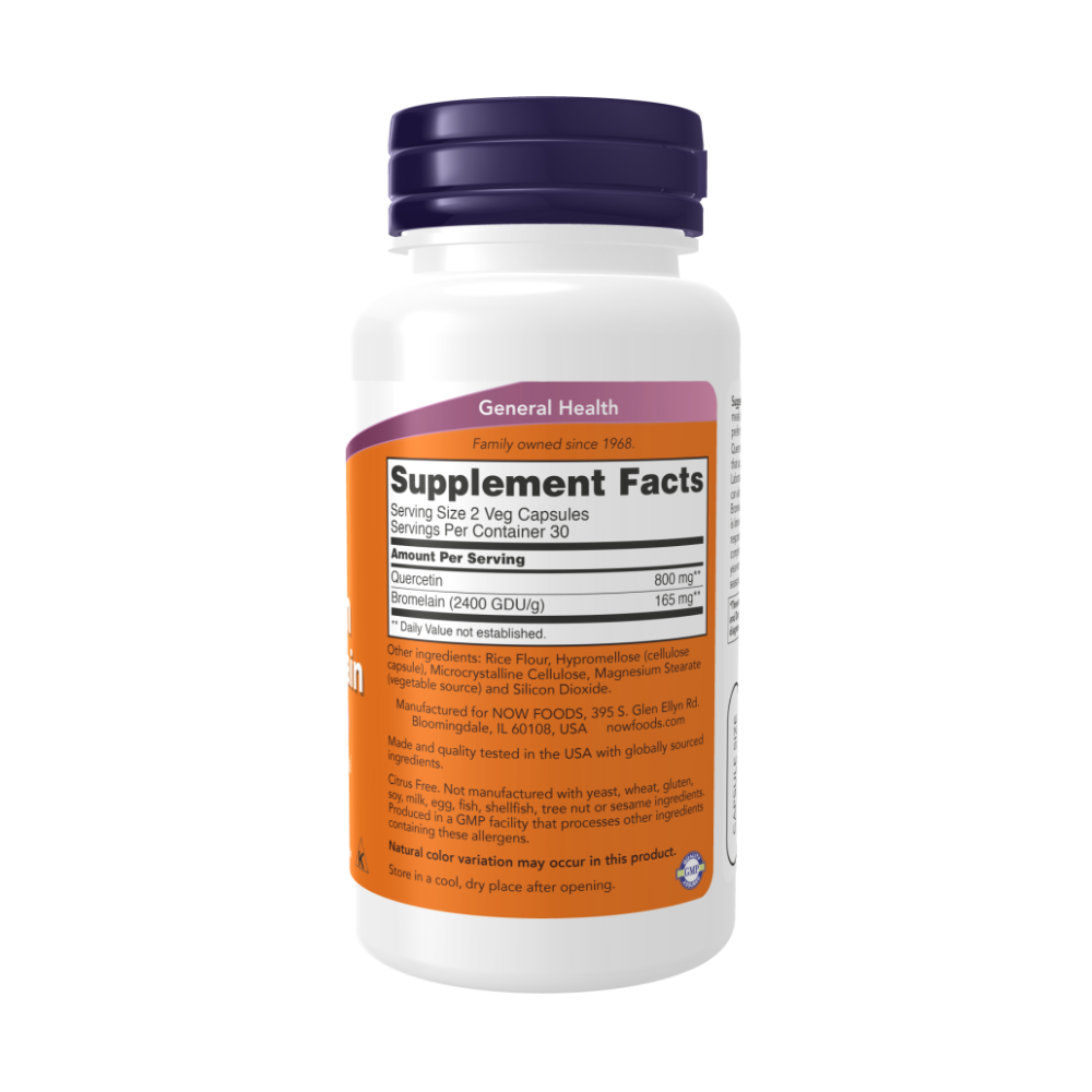 NOW Quercetin with Bromelain (120 капс)