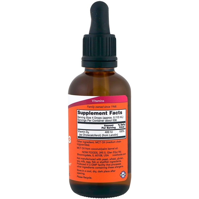 NOW Liquid Vitamin D-3 (60 мл)