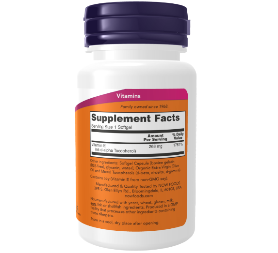 NOW E-400 Mixed Tocopherols (50 гел.капс)