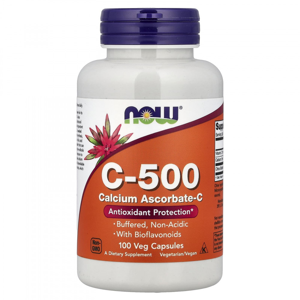 18032f0c178ea6fa9e389a54789daa40.jpg NOW C-500 Calcium Ascorbate-C (100 капс)