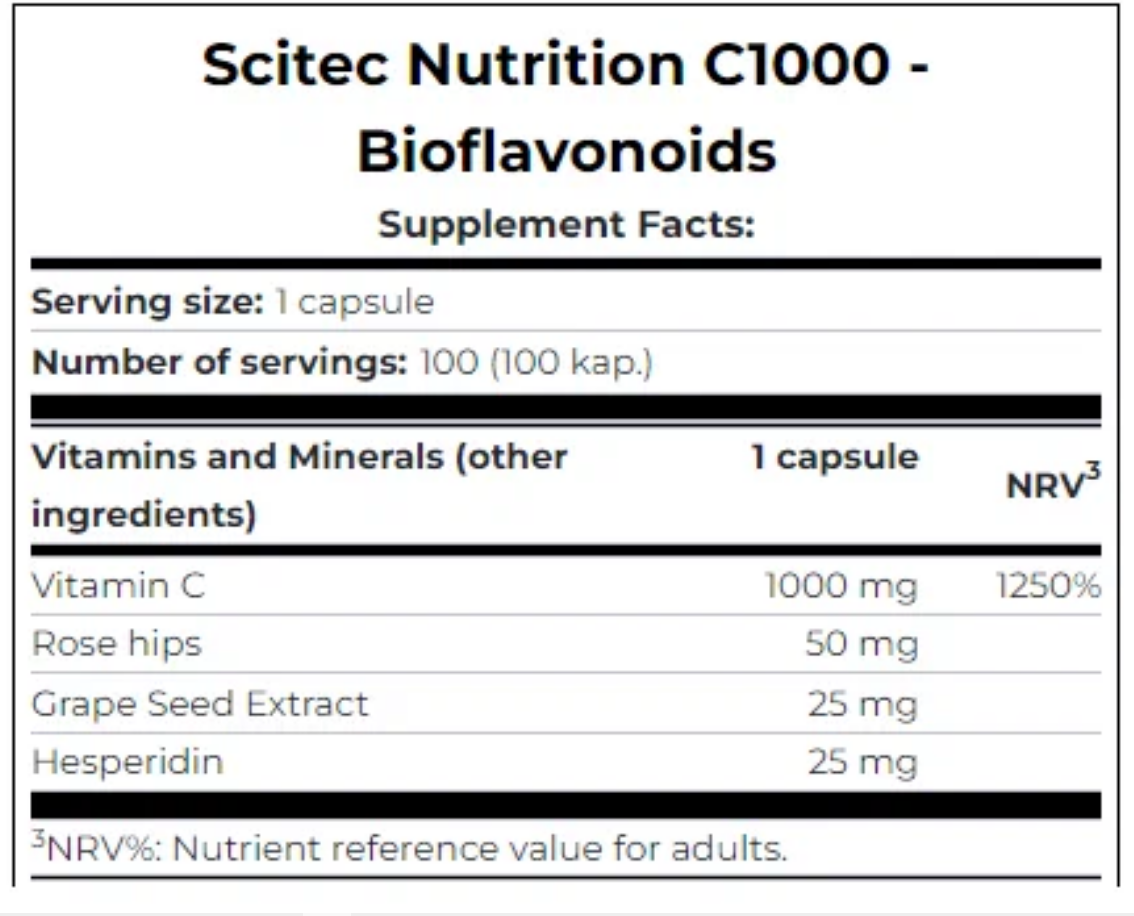 Scitec Nutirtion C-1000+bioflavonoids (100 капc.)