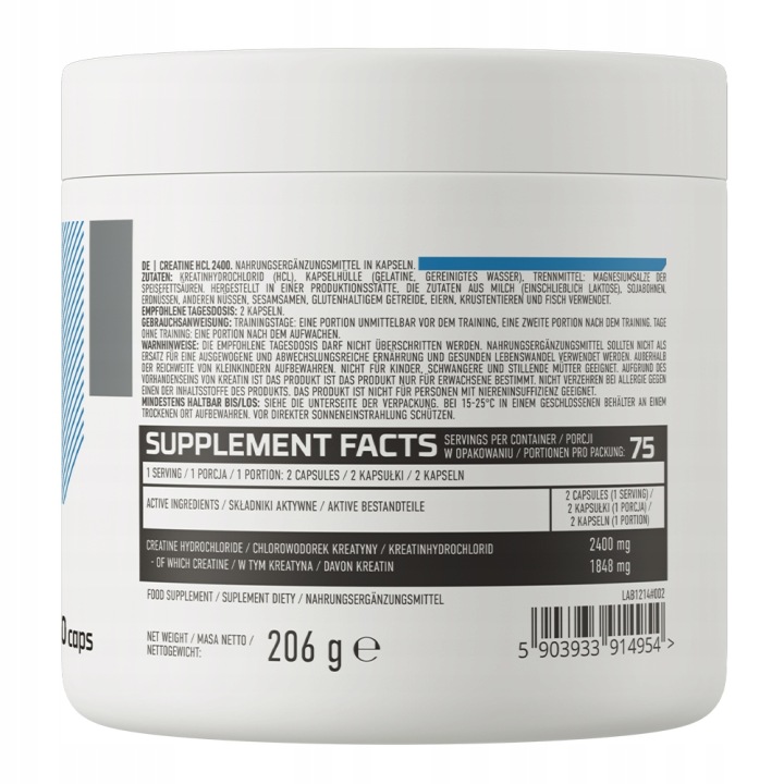 5bfb3044d6e12423e5090d48bb822c77.jpg Ostrovit Creatine HCL 2400 (150 капс)