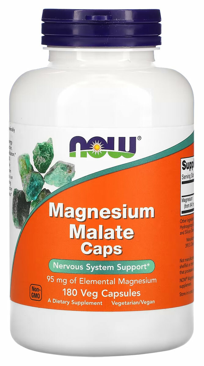 9f71d0745afd20ac78f95eb9d80409d7.jpg NOW Magnesium Malate (180 таб)