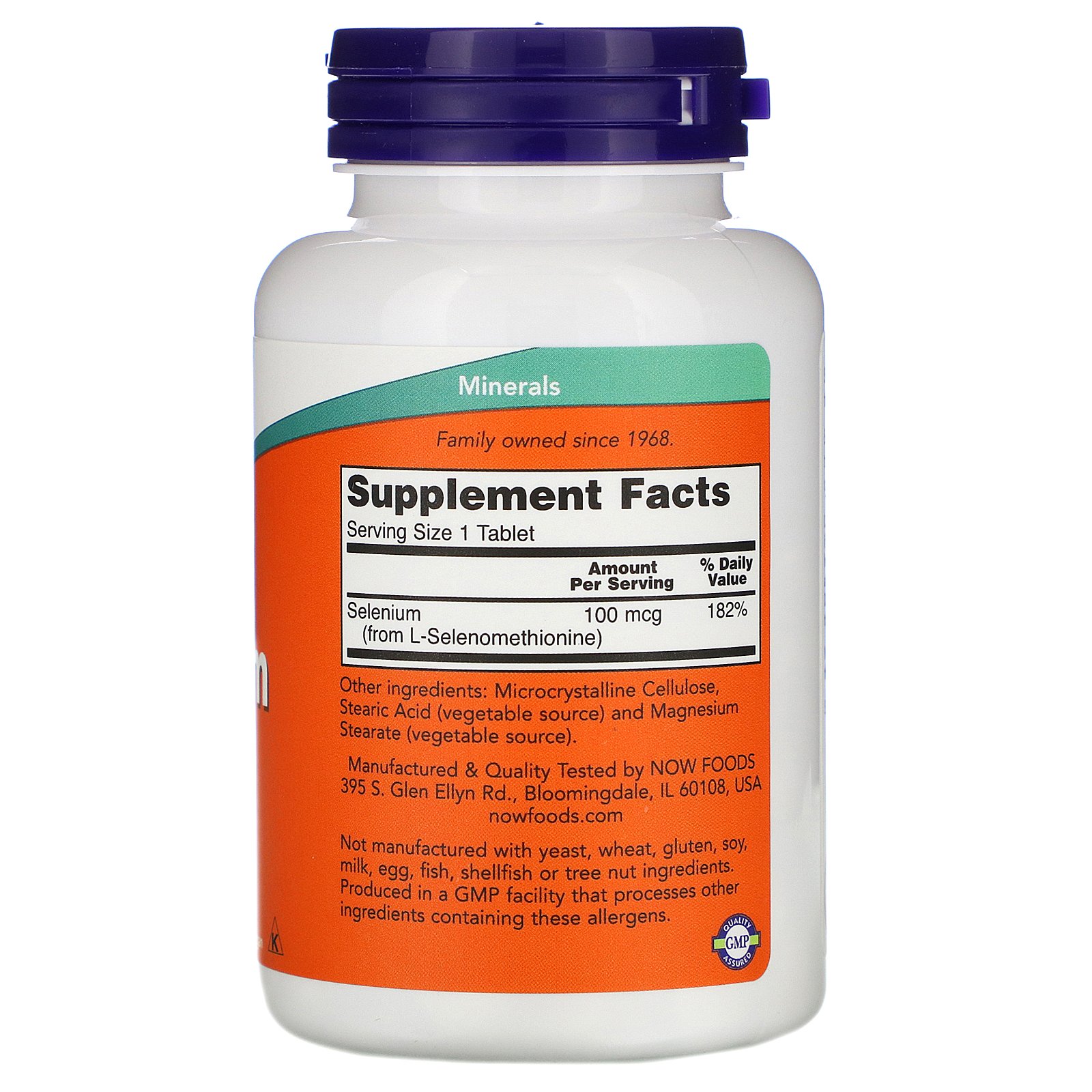 NOW Selenium 100 mcg (250 таб)