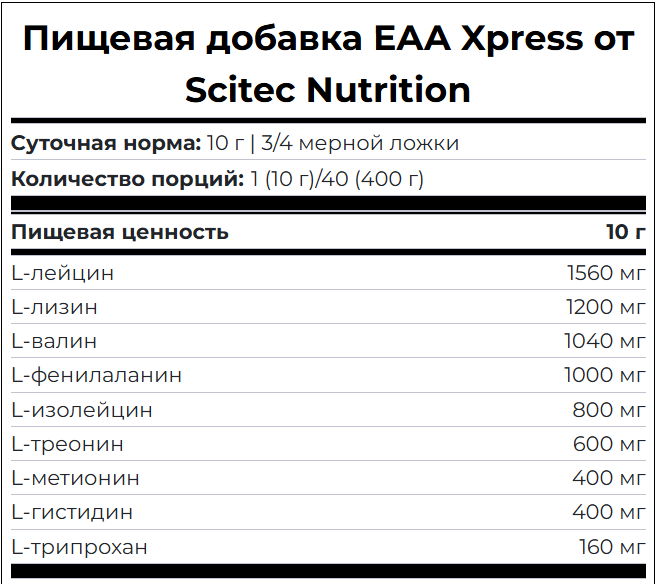 Scitec Nutrition EAA Xpress (400 гр.)