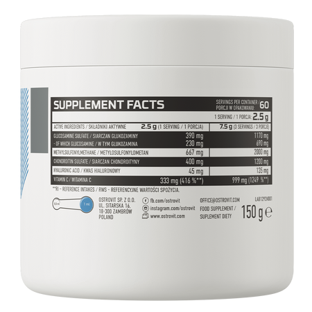 46e4a4451aa197d73161b69c4de49247.png Ostrovit Glucosamine+MSM+Chondroitin (150 гр)
