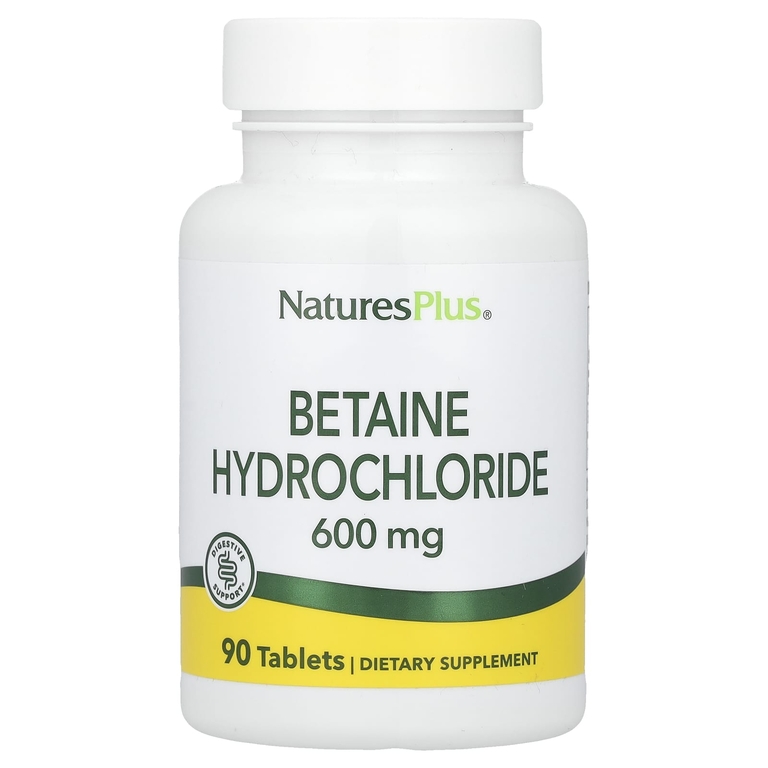 Natures Plus Betaine Hydrochloride 600 мг (90 таб.)